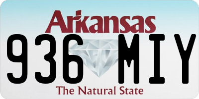 AR license plate 936MIY