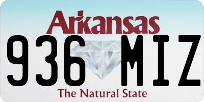 AR license plate 936MIZ