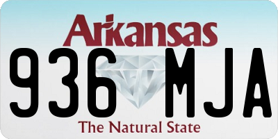 AR license plate 936MJA