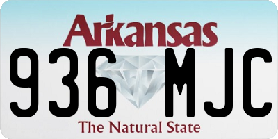 AR license plate 936MJC