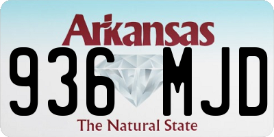 AR license plate 936MJD