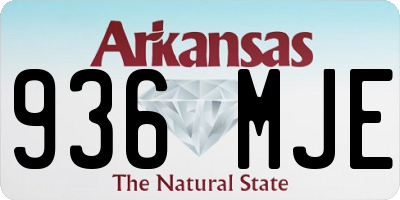 AR license plate 936MJE