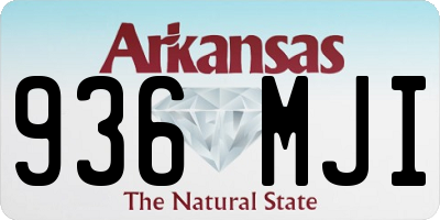 AR license plate 936MJI