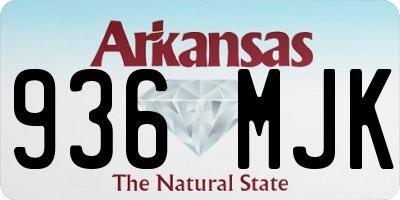 AR license plate 936MJK