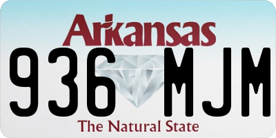 AR license plate 936MJM