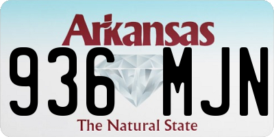 AR license plate 936MJN