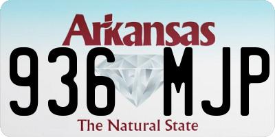AR license plate 936MJP