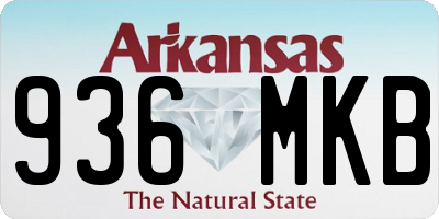 AR license plate 936MKB