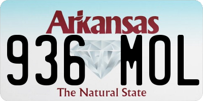AR license plate 936MOL