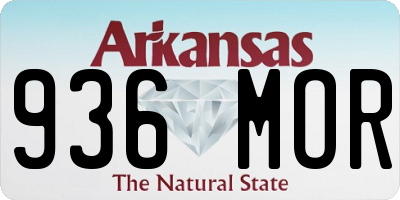 AR license plate 936MOR