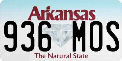 AR license plate 936MOS