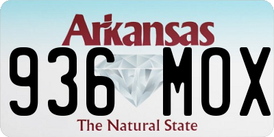 AR license plate 936MOX