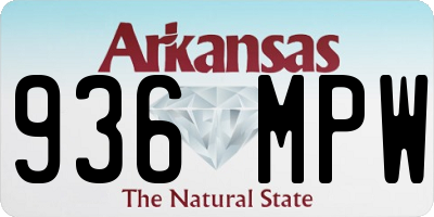 AR license plate 936MPW