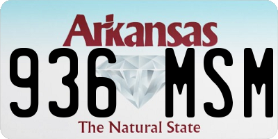 AR license plate 936MSM