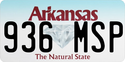 AR license plate 936MSP
