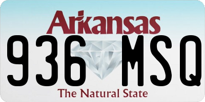 AR license plate 936MSQ