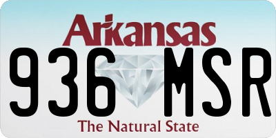 AR license plate 936MSR