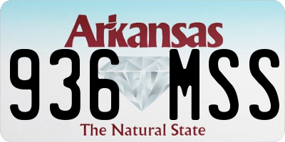AR license plate 936MSS