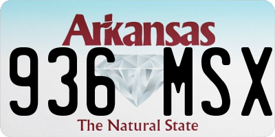 AR license plate 936MSX