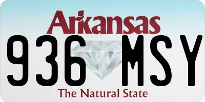 AR license plate 936MSY