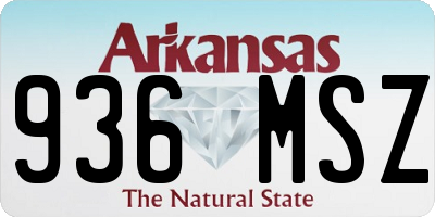 AR license plate 936MSZ