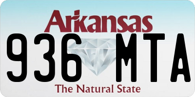 AR license plate 936MTA
