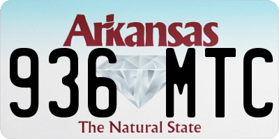 AR license plate 936MTC