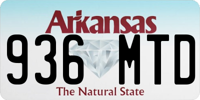 AR license plate 936MTD