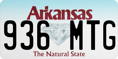 AR license plate 936MTG