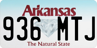 AR license plate 936MTJ