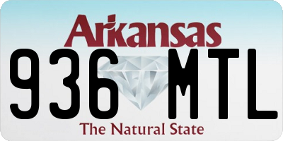 AR license plate 936MTL