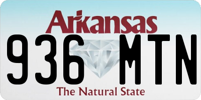 AR license plate 936MTN
