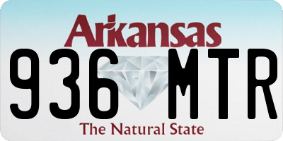 AR license plate 936MTR