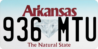 AR license plate 936MTU