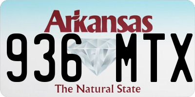 AR license plate 936MTX