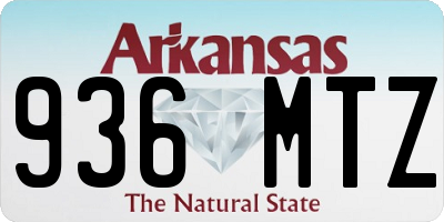 AR license plate 936MTZ