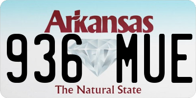 AR license plate 936MUE