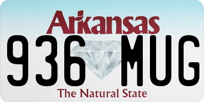 AR license plate 936MUG