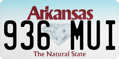 AR license plate 936MUI