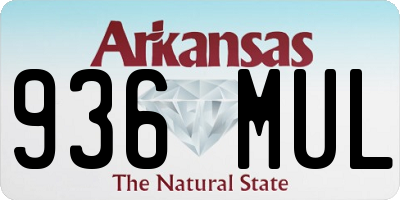 AR license plate 936MUL