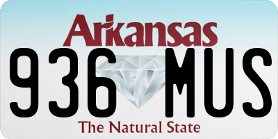 AR license plate 936MUS