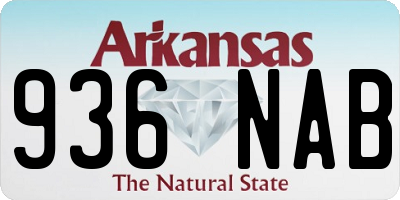 AR license plate 936NAB