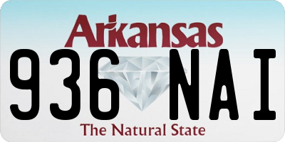 AR license plate 936NAI
