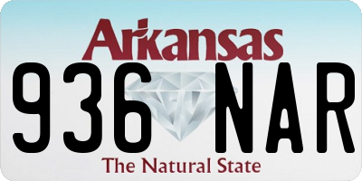 AR license plate 936NAR