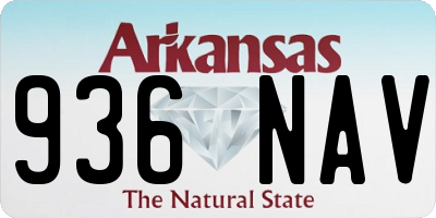 AR license plate 936NAV