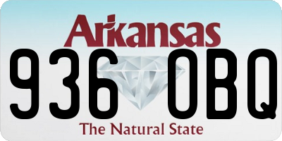 AR license plate 936OBQ