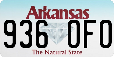 AR license plate 936OFO
