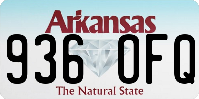 AR license plate 936OFQ