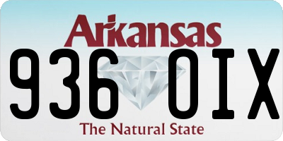 AR license plate 936OIX