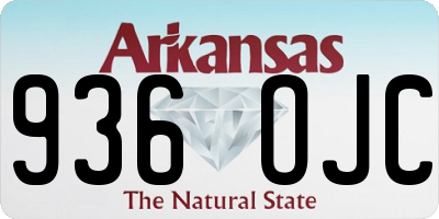 AR license plate 936OJC